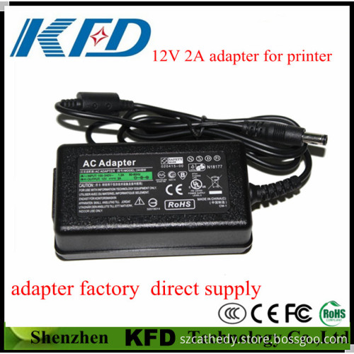 12V 2A Charger for Printer Desktop Style 5.5*2.5